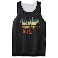 Wildlife Trees Outdoors Nature Retro Forest Sleeveless Mesh Reversible Basketball Jersey Tank