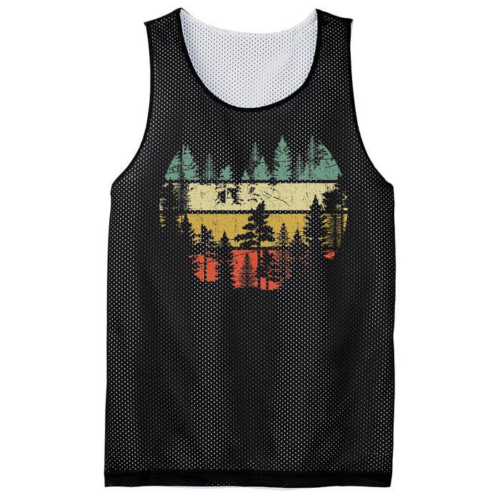 Wildlife Trees Outdoors Nature Retro Forest Sleeveless Mesh Reversible Basketball Jersey Tank