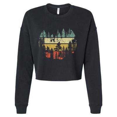 Wildlife Trees Outdoors Nature Retro Forest Sleeveless Cropped Pullover Crew