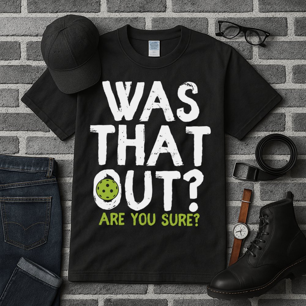 Was That Out Pickleball Pickle Ball Player Tall T-Shirt