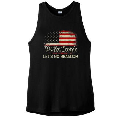 We The People Let's Go Brandon Ladies PosiCharge Tri-Blend Wicking Tank