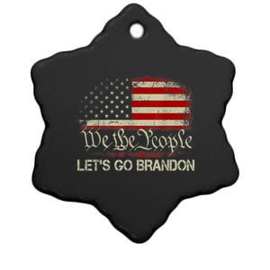 We The People Let's Go Brandon Ceramic Star Ornament