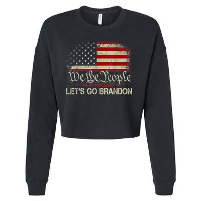 We The People Let's Go Brandon Cropped Pullover Crew