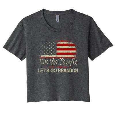 We The People Let's Go Brandon Women's Crop Top Tee