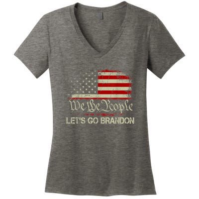 We The People Let's Go Brandon Women's V-Neck T-Shirt