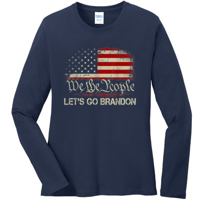 We The People Let's Go Brandon Ladies Long Sleeve Shirt