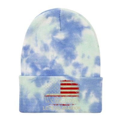 We The People Let's Go Brandon Tie Dye 12in Knit Beanie