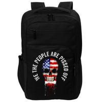 We The People Are Pissed Off Vintage USA America Skull Flag Impact Tech Backpack