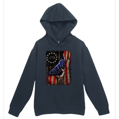 We The People American History 1776 4th Of July US USA Flag Urban Pullover Hoodie