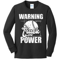 Warning Track Power Baseball Kids Long Sleeve Shirt