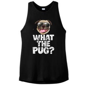 What The Pug Funny Dog Lover Pun Gifts Ladies PosiCharge Tri-Blend Wicking Tank