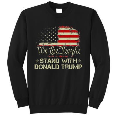 We The People Stand With Donald Trump 2024 American Flag Sweatshirt