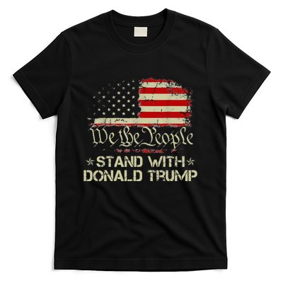 We The People Stand With Donald Trump 2024 American Flag T-Shirt