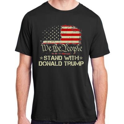 We The People Stand With Donald Trump 2024 American Flag Adult ChromaSoft Performance T-Shirt