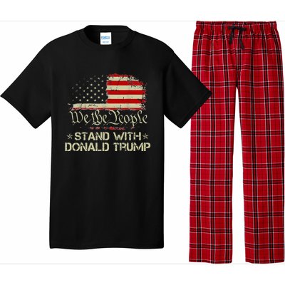 We The People Stand With Donald Trump 2024 American Flag Pajama Set