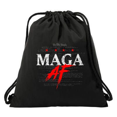 We The People Maga Af Pro Trump Drawstring Bag