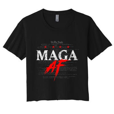 We The People Maga Af Pro Trump Crop Top