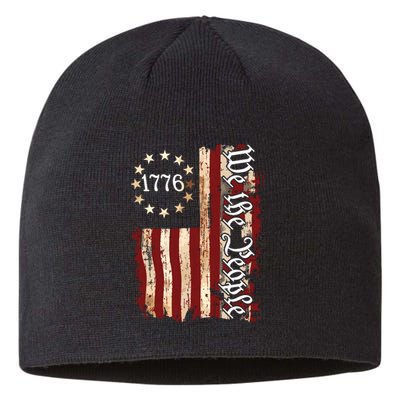 We The People American History 1776 Independence Day Vintage Sustainable Beanie