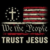 We The People Trust Jesus USA Flag Christian Patriotic 16 in Basic Backpack