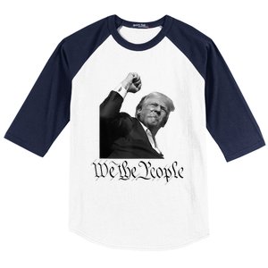 We The People Support Donald Trump Baseball Sleeve Shirt