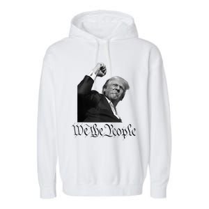 We The People Support Donald Trump Garment-Dyed Fleece Hoodie