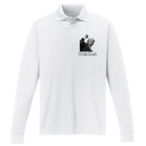 We The People Support Donald Trump Performance Long Sleeve Polo