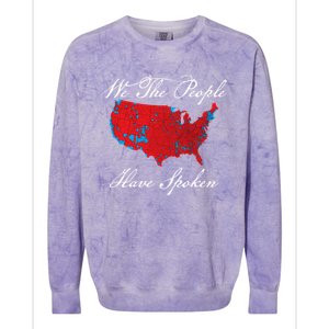 We The People Have Spoken Map Of 2024 Election Results Gift Colorblast Crewneck Sweatshirt