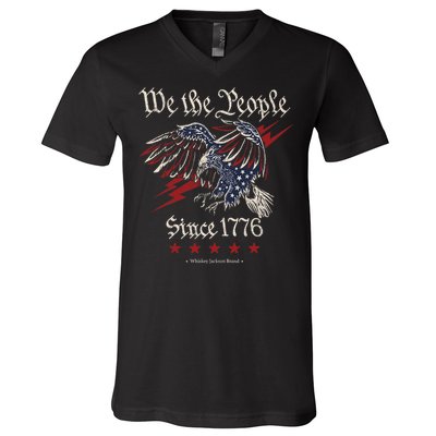 We The People Eagle American Flag V-Neck T-Shirt