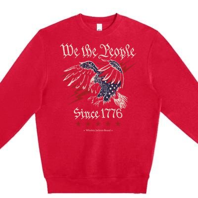 We The People Eagle American Flag Premium Crewneck Sweatshirt