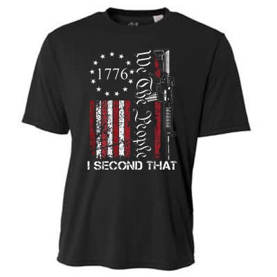 We The People I Second That 2nd Amendment US Flag Cooling Performance Crew T-Shirt