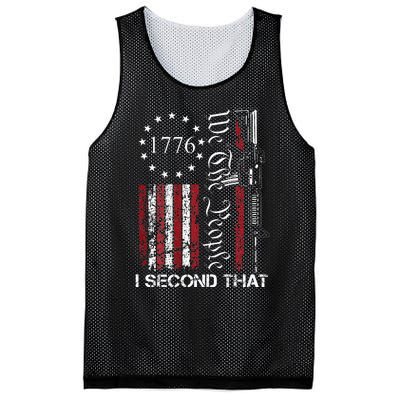 We The People I Second That 2nd Amendment US Flag Mesh Reversible Basketball Jersey Tank