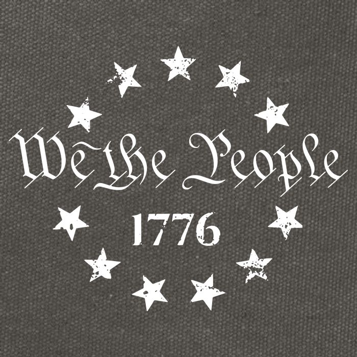 We The People Shirt 1776 Betsy Ross Flag Independence Day Cotton Canvas Backpack
