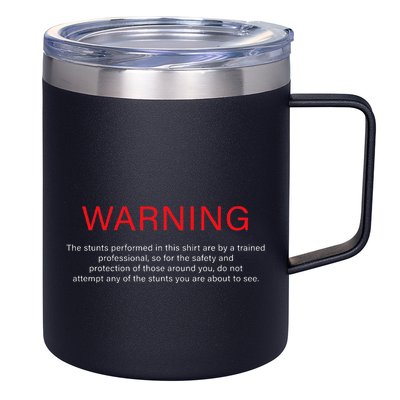 Warning Trained Professional Funny Jackass Stunts Disclaimer 12oz Stainless Steel Coffee Mug