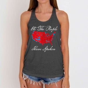 We The People Have Spoken Map Of 2024 Election Results Women's Knotted Racerback Tank