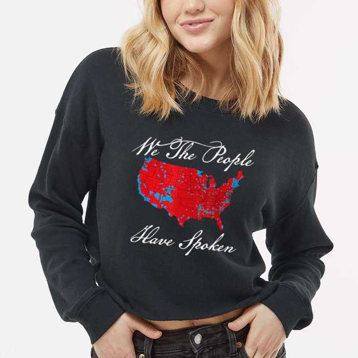 We The People Have Spoken Map Of 2024 Election Results Cropped Pullover Crew