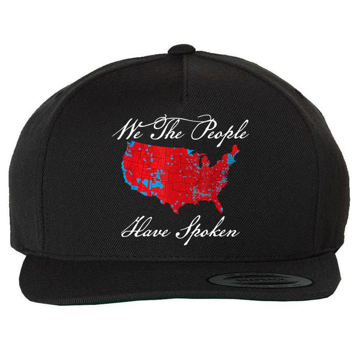 We The People Have Spoken Map Of 2024 Election Results Wool Snapback Cap