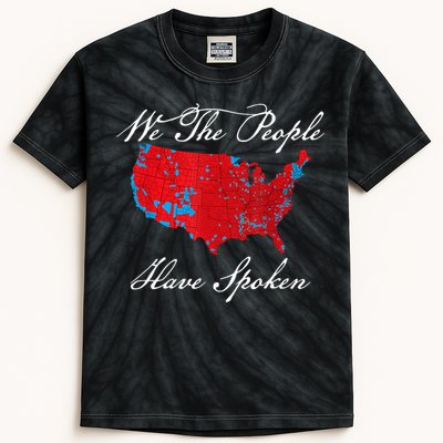 We The People Have Spoken Map Of 2024 Election Results Kids Tie-Dye T-Shirt