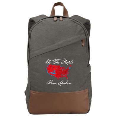 We The People Have Spoken Map Of 2024 Election Results Cotton Canvas Backpack
