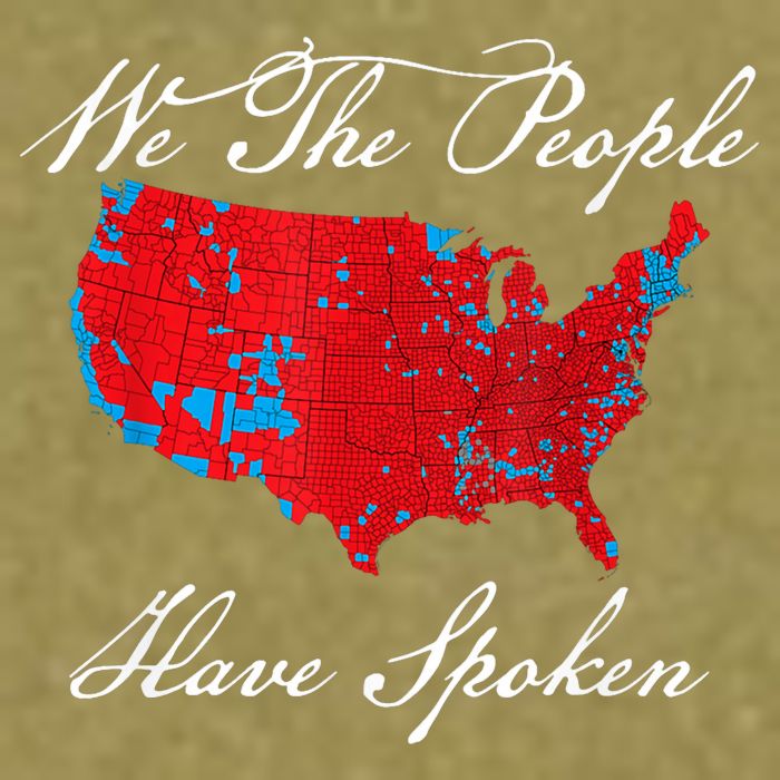 We The People Have Spoken Map Of 2024 Election Results Garment-Dyed Women's Muscle Tee