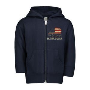 We The People America Ultra Maga Toddler Zip Fleece Hoodie