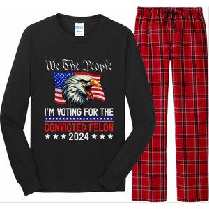 We The People Voting Felon 2024 Eagle Long Sleeve Pajama Set