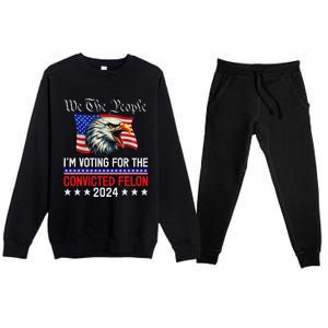 We The People Voting Felon 2024 Eagle Premium Crewneck Sweatsuit Set