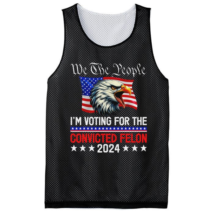 We The People Voting Felon 2024 Eagle Mesh Reversible Basketball Jersey Tank