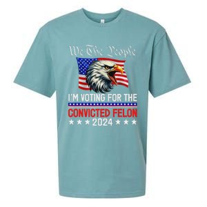 We The People Voting Felon 2024 Eagle Sueded Cloud Jersey T-Shirt