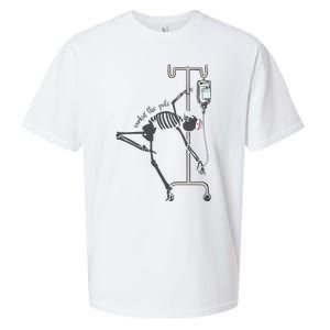 Working The Pole Funny Nurse Dancing Skeleton Halloween Cute Sueded Cloud Jersey T-Shirt