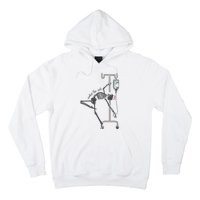 Working The Pole Funny Nurse Dancing Skeleton Halloween Cute Hoodie