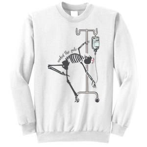 Working The Pole Funny Nurse Dancing Skeleton Halloween Cute Sweatshirt