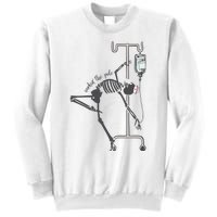 Working The Pole Funny Nurse Dancing Skeleton Halloween Cute Sweatshirt