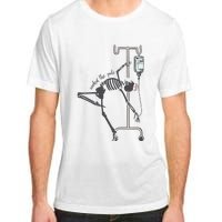 Working The Pole Funny Nurse Dancing Skeleton Halloween Cute Adult ChromaSoft Performance T-Shirt