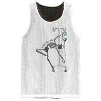 Working The Pole Funny Nurse Dancing Skeleton Halloween Cute Mesh Reversible Basketball Jersey Tank